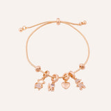 Pulsera Premium con Dije de Niños y Zircón Bañada en Oro