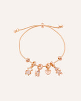Pulsera Premium con Dije de Niños y Zircón Bañada en Oro