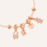 Pulsera Premium con Dije de Niños y Zircón Bañada en Oro