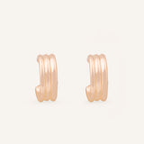 Aretes Argollas Moda Dorado