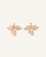 Aretes Moda Bloom Nude Dorado