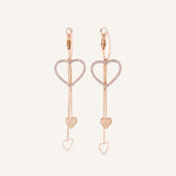 Aretes Moda Heart Line Dorado