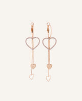 Aretes Moda Heart Line Dorado