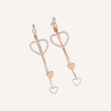 Aretes Moda Heart Line Dorado