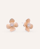 Aretes Moda Flower Dorado