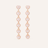 Aretes Moda Heart Line Dorado