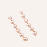 Aretes Moda Heart Line Dorado