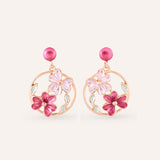 Aretes Moda Pink Dorado
