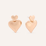 Aretes Moda Heart Dorado