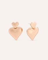 Aretes Moda Heart Dorado