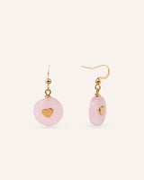 Aretes Acero Inoxidable Bañado en Oro Pink Dorado