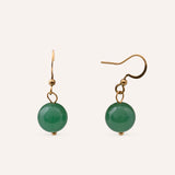 Aretes Acero Inoxidable Bañado en Oro Verde