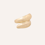 Anillo Acero Espiral Dorado