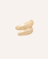Anillo Acero Espiral Dorado