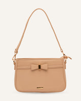 Cartera Crossbody PU Moda Lazo Beige