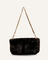 Cartera Crossbody Poliéster Moda Peluche Negro