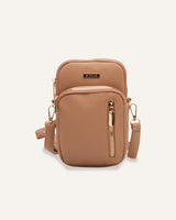 Cartera Porta Celular PU Moda Caqui