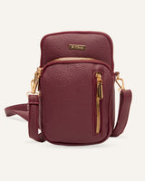 Cartera Porta Celular PU Moda Burgundy