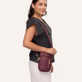 Cartera Porta Celular PU Moda Burgundy