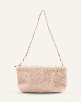 Cartera Crossbody Poliéster Moda Peluche Beige