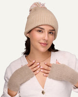 Guantes Mitones Soft Peluche Beige