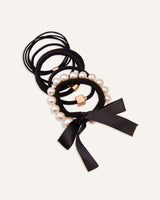 Set Colets Básicos Perlas y Lazo Variado
