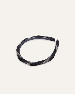 Vincha Moda Entrelazada Shine Negro