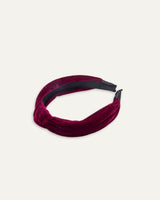Vincha Diadema Trendy Nudo Burgundy