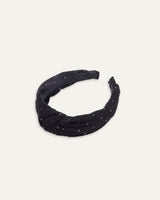 Vincha Diadema Nudo Trendy Shine Negro