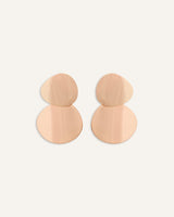Aretes Largos Trendy Estilo Escultural Circular Dorado