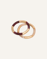 Set Pulseras Trendy Acrílicas Dorado