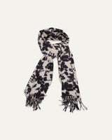 Chalina Soft Con Flecos Negro con Crema