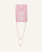 Dúo de collares Corazones bañado en oro