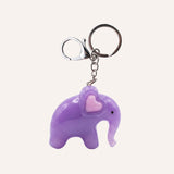 Llavero Elefante Brillante Lila