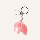 Llavero Elefante Brillante Rosa