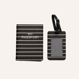 Set Porta Pasaporte Negro