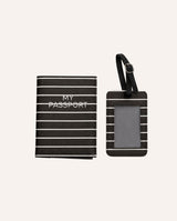 Set Porta Pasaporte Negro
