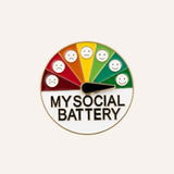 Pin My Social Battery Multicolor