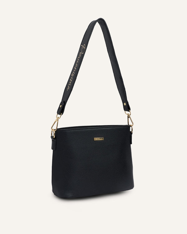 Cartera Balde Crossbody Pu Peruanísima Negro