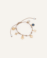 Pulsera Regulable Trendy Ojo Turco Dorado