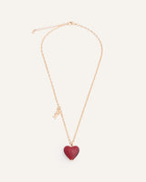 Set Collar + Arete Corazón Cupido Dorado