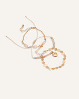 Set Pulseras Moda Cuencas Colores Variados 3 Und