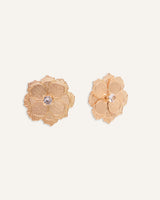 Aretes Moda Flor Dorado