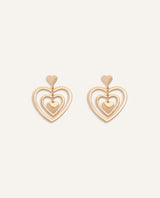 Aretes Moda Heart Dorado