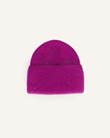 Gorro de Invierno Beanie Perlas Morado