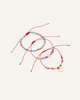 Set Pulseras Regulables Trendy Corazón Dorado