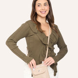 Cartera Porta Celular Pu Moda Beige