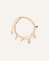 Pulsera Premium Zircón Bañado en Oro Lucky Dorado