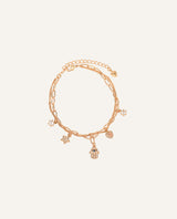 Pulsera Premium Zircón Bañado en Oro Hamsa Dorado