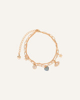 Pulsera Premium Zircón Bañado en Oro Ojo Turco Dorado
